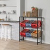 Afbeelding van HOMCOM kratjesrek - staal - 103L x 33B x 113,5H cm - zwart