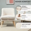 Afbeelding van HOMCOM eetkamerstoel met armleuningen - moderne gestoffeerde stoel 63 x 69 x 79,5 cm
