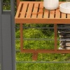 Afbeelding van Outsunny Balkonreling Tafel van Kiefernhout 68L x 65B x 55H cm Teak