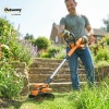 Afbeelding van Outsunny Accu-grastrimmer 21 V met 2 x 4,0 Ah lader, 25 cm maaibreedte, telescopische handgreep