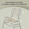 Afbeelding van SONGMICS Balkonset - Tafel en 2 Stoelen - Weerbestendig PE-Polyrattan