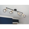 Afbeelding van Moderne plafondlamp Globo - Zwart - H:20,5cm - E14 - Voor binnen - Metaal