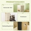 Afbeelding van PawHut Kratzboom van Spanplaat, Polyester - 59,5L x 39B x 79H cm - Beige