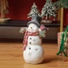 Afbeelding van HOMCOM Kerstman Standbeeld van Magnesiumoxide, 25x15,5x38 cm, Wit en Rood