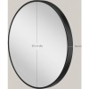 Afbeelding van SONGMICS Ronde Wandspiegel Ø 50 cm, Metalen Frame, Modern, Inktzwart voor Badkamer en Woonkamer