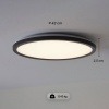 Afbeelding van Brilliant Brennan - Plafondlamp voor Badkamer - LED 24W 4000K - 3-staps dimmer - IP44 - Zwart/Wit
