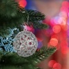 Afbeelding van Set van 50 onbreekbare kerstballen - plastic - zilver - ∅ 3, 4 & 6 cm