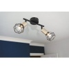 Afbeelding van Globo - Moderne Plafondlamp Zwart - H:20cm - E14 - Voor Binnen - Metaal