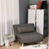 Afbeelding van HOMCOM eenpersoons slaapbank - 95x190x27,5 cm - grijs