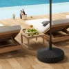 Afbeelding van Outsunny Zwarte Sonnenschirmstandaard tot 28 kg, Rond, voor Ø34/38 mm parasols, Balkon, Tuin