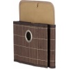 Afbeelding van Bamboe opbergmand - stof - badkamer - 20x31x31 cm - voor speelgoed - opvouwbaar - bruin