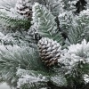 Afbeelding van HOMCOM Kunststof Kerstboom Groen/Wit 55L x 55B x 107H cm