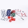 Afbeelding van HOMCOM pokerkoffer met 300 chips, 2 kaartspellen, 5 dobbelstenen en aluminium koffer
