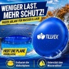 Afbeelding van tillvex® Winter Zwembadkussen XXL Ø 400 cm blauw met touw & reparatiekit