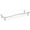Afbeelding van Glazen tv-verhoger - Monitorstandaard - Verstelbare laptopstandaard 9-11 cm - 70x24 cm transparant
