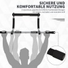 Afbeelding van HOMCOM Optrekstang van staal, schuim en PE, 92L x 40B x 17H cm, Zwart