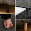Afbeelding van HOMCOM eenpersoons slaapbank - 95x190x27,5 cm - grijs