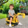 Afbeelding van HOMCOM Kinderen Loopauto Bouwvoertuig Geel 78L x 24B x 58,5H cm