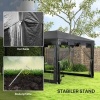Afbeelding van Outsunny Paviljoen met netwanden en stevige verbindingen 84C-022V03