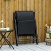 Afbeelding van Outsunny Ligbed van staal, ademend mesh, zwart