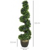 Afbeelding van HOMCOM Kunstmatige Topiaries Kunstplanten PE Ø28 x 115 cm Groen