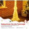 Afbeelding van Outsunny Verlichte Kerstdecoratie Staal en Polyester 44x44x215 cm Rood en Bruin