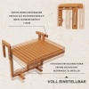 Afbeelding van Outsunny Balkonreling Tafel van Kiefernhout 68L x 65B x 55H cm Teak