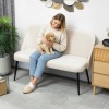 Afbeelding van Homcom Loveseat - Polyester, Metaal - 127L x 63B x 84,5H cm - Beige