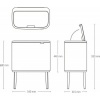 Afbeelding van Brabantia Bo Touch Bin Prullenbak - 11 + 23 liter - Afvalscheiding - Zacht Beige