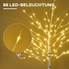 Afbeelding van HOMCOM LED Lichterboom 180 cm met 96 warmwitte LEDs, IP44 voor binnen en buiten, kunstkerstboom