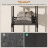 Afbeelding van HOMCOM Draagbare Stoffen Kast met Kledingstang en Planken, Zwart, 111 x 43 x 185 cm