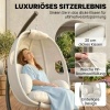 Afbeelding van Outsunny Schommelstoel - Verzinkt staal, polyester - 117L x 95B x 180H cm - Lichtgrijs