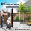 Afbeelding van Outsunny Tuinschuur van staal en kunststof, L152 x B235,7 x H208,7 cm - Bruin