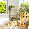 Afbeelding van Outsunny Multifunctionele Tuinbak van Grenenhout - 60L x 39B x 120H cm - Natuurlijk Hout