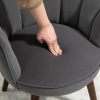 Afbeelding van HOMCOM eetkamerstoel met rugleuning - donkergrijs - 66 x 72 x 79 cm