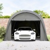 Afbeelding van Outsunny Carport - Gegalvaniseerd staal, PE - 300 x 600 x 266 cm - Donkergrijs