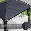 Afbeelding van Outsunny Paviljoen van Metaal en Polyester 390x300x287 cm Donkergrijs