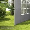 Afbeelding van Outsunny Zijwanden voor partytent - Oxford, kunststof - 295B x 195H cm - Lichtgrijs