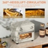 Afbeelding van HOMCOM Mini-oven met convectie, 10L, 2-in-1 met rooster, bakplaat, 1000W, touchscreen, roestvrij sta