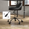 Afbeelding van HOMCOM Kunstlederen Salonstoel Ø35 x 63-83H cm - Zwart