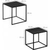 Afbeelding van HOMCOM Salontafelset met Stalen Frame 839-563V00