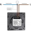Afbeelding van Gehard glazen aanraaklichtschakelaar met ronde LED-knop Maclean Energy MCE702B