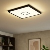 Afbeelding van Briloner Leuchten - Led-plafondlamp, 22 W, 3000 lumen, vierkant, wit-zwart met achtergrondlicht