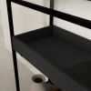 Afbeelding van HOMCOM console tafel - gehard glas - staal - spaanplaat - zwart