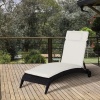 Afbeelding van Outsunny - Stoelkussen met Hoofdkussen - Veters - Polyester - Wit