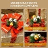 Afbeelding van Outsunny Verlichte Kerstdecoratie 25,5x25,5x35 cm Polyester Oranje