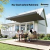Afbeelding van Outsunny Vervangend waterdicht dak voor pergola 3 x 3 m, donkergrijs, met regenafvoergaten