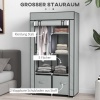 Afbeelding van HOMCOM Stoffenkast met ritsdeuren 850-287V00