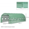 Afbeelding van Outsunny Vervangfolie PE 600L x 300B x 200H cm - Groen
