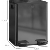 Afbeelding van Homcom Prullenbak van RVS en kunststof - 45,8L x 36B x 51,6H cm - Zwart